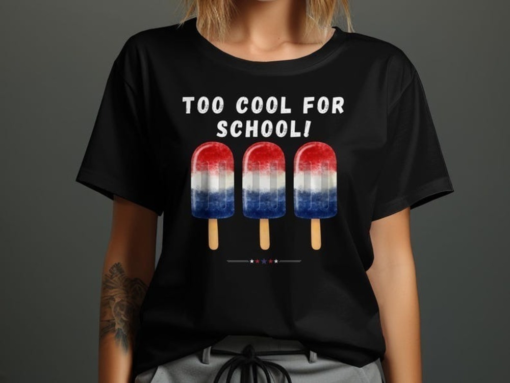 Patriotic Popsicle Trio T-Shirt Red White Blue Ice Cream T-Shirt
